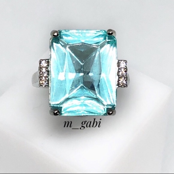 💎Sterling silver Aquamarine gemstone ring💎 - Picture 2 of 4